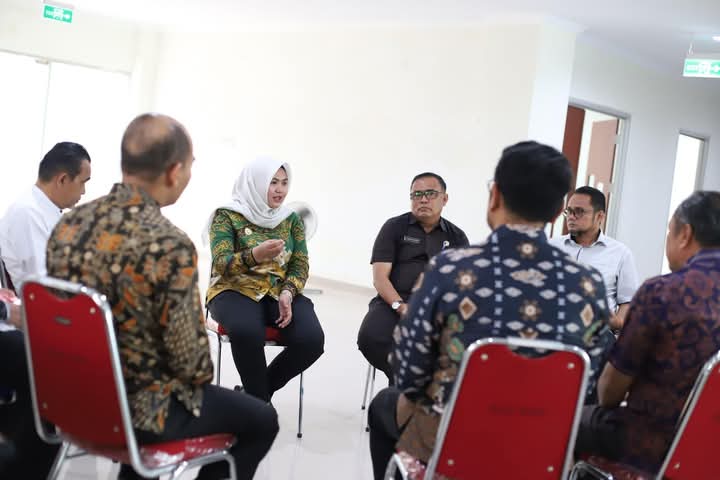 Wakil Bupati Madina saat berada dibangunan RSUD Panyabungan yang baru