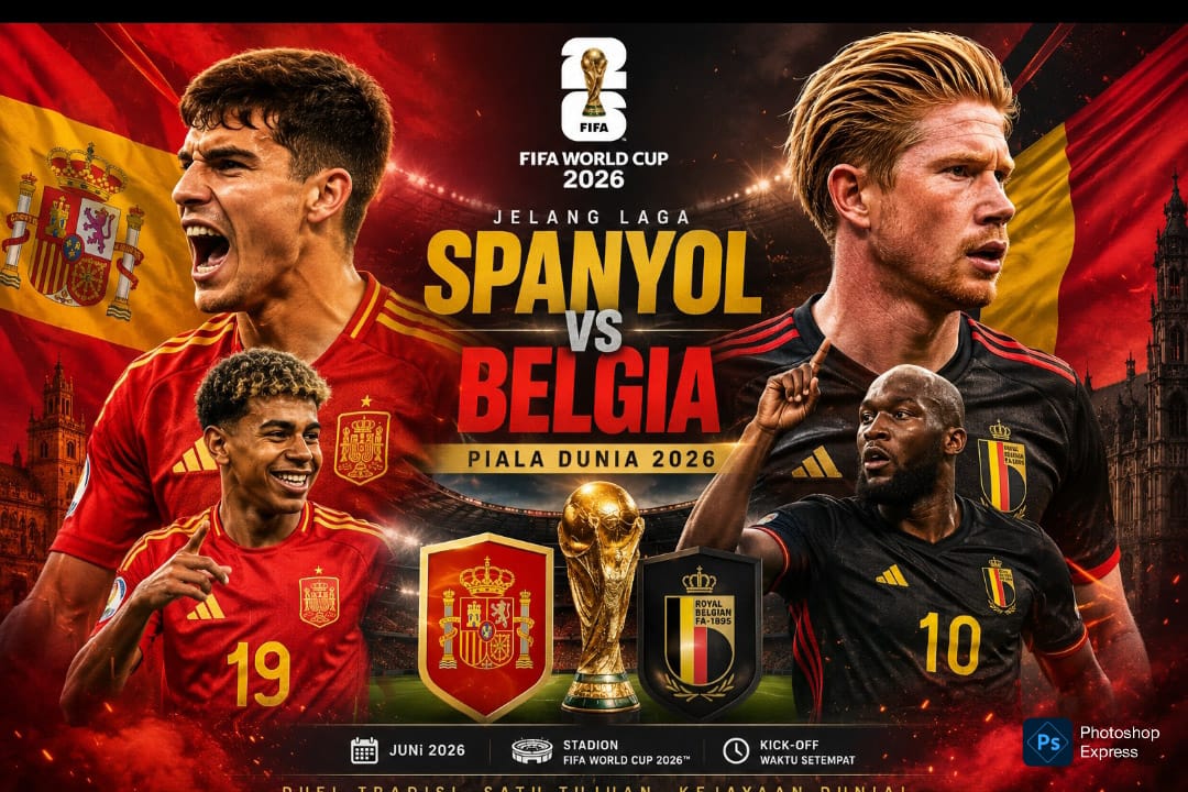 IMG-20260710-WA0001 Spanyol akan berhadapan dengan Belgia di babak perempat final Piala Dunia 2026. (Kitamedan.com)
