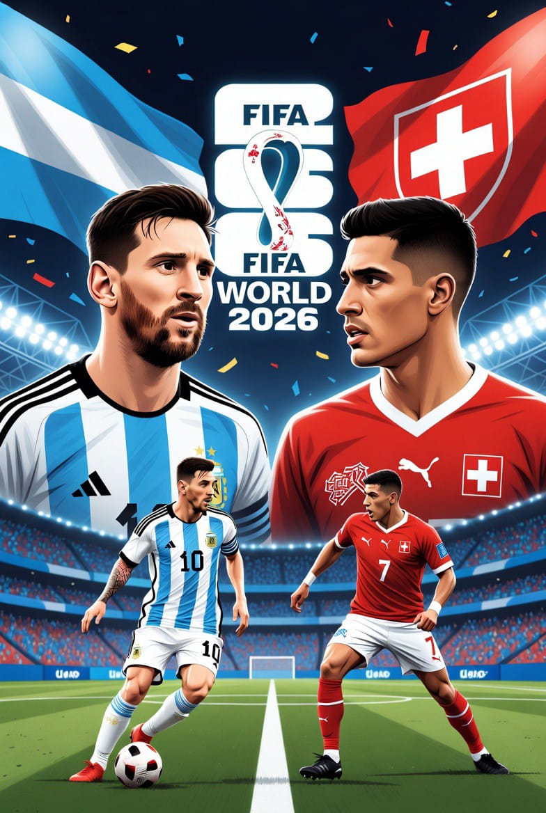 Argentina berhadapan dengan Swiss di babak krusial Piala Dunia 2026. (Kitamedan.com)