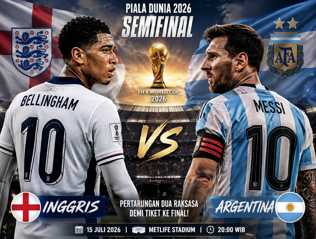 Argentina berhasil singkirkan Swiss 3-1. Kini Argentina akan berhadapan dengan The Tree Lion di babak semifinal Piala Dunia 2026. (Google)
