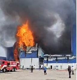 Pabrik sabun Rp2,33 triliun di Sei Mangkei ludes terbakar. (Ist)